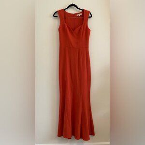 Dress the Population Monroe Side Slit Gown  Poppy Orange Size Large